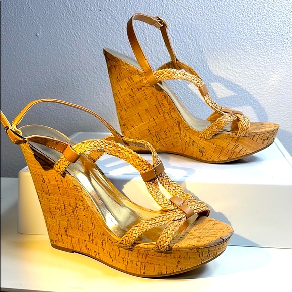 Carlos by Carlos Santana Shoes - Carlos by Carlos Santana Tan Wedge Sandals